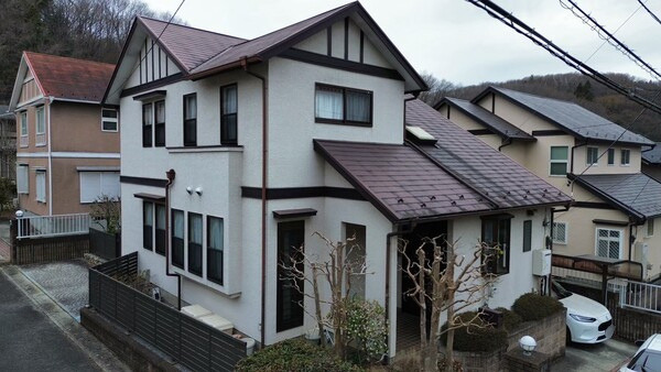 宇都宮市-外壁屋根塗装-施工前全体