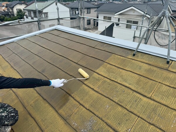 宇都宮市K様-屋根外壁塗装-屋根下塗り